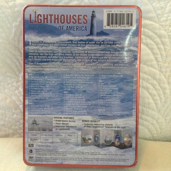 VTG 2007 New Old Stock, Collector's Edition DVD Lighthouses of American Set. - Picture 3 of 5